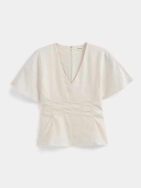 EVERLANE CINCHED TOP IN STRETCH LINEN