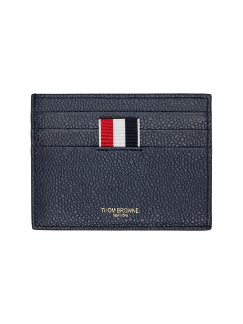 Thom Browne Navy Pebble Grain Note Compartment Card Holder