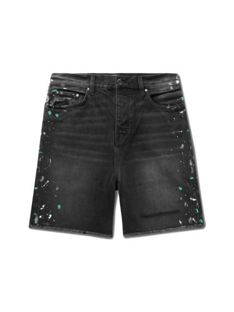 AMIRI AMIRI Paint Splatter Denim Shorts Black
