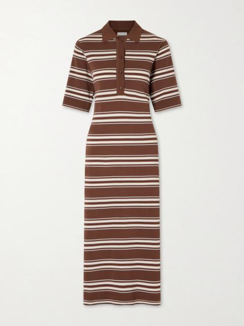 FAITHFULL Santiago Striped Cotton-blend Midi Dress
