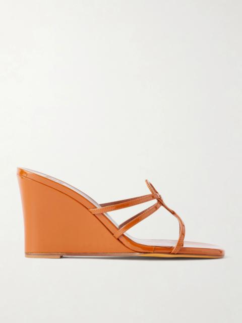 MARYAM NASSIR ZADEH 70 Opera Leather Wedge Sandals