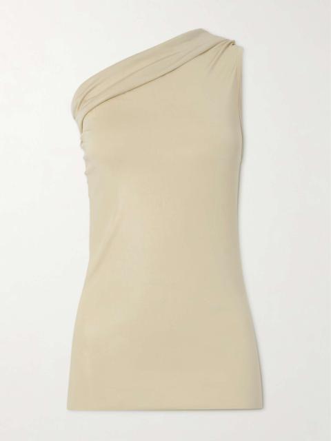 Sivaan one-shoulder stretch-satin top