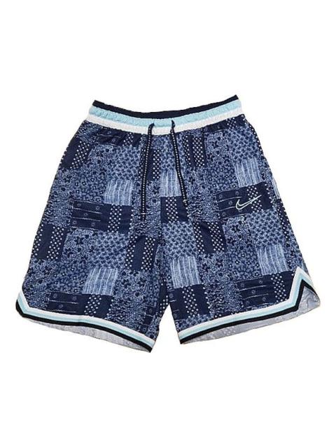 Nike 나이키 DNA 꽃 자수 농구 반바지 블루 CK6348-457