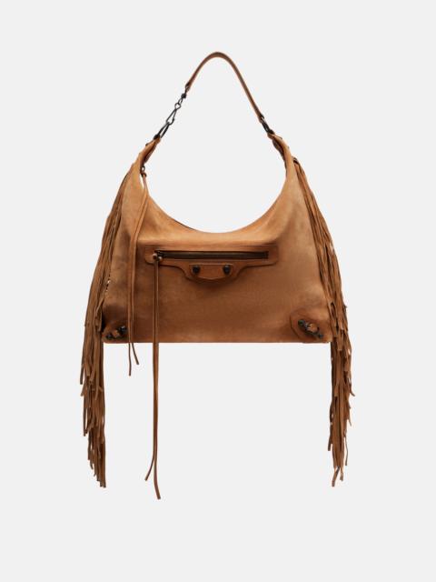 BALENCIAGA Le City Medium suede shoulder bag