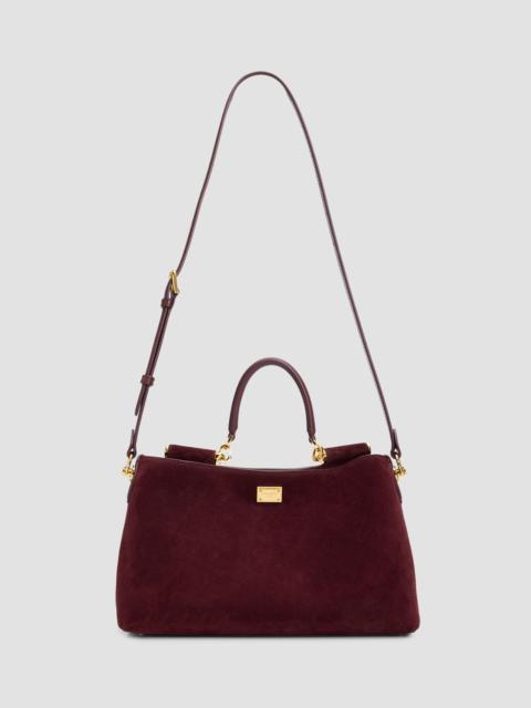 Dolce & Gabbana Women's Vittoria Suede Shoulder Bag - Bordeaux