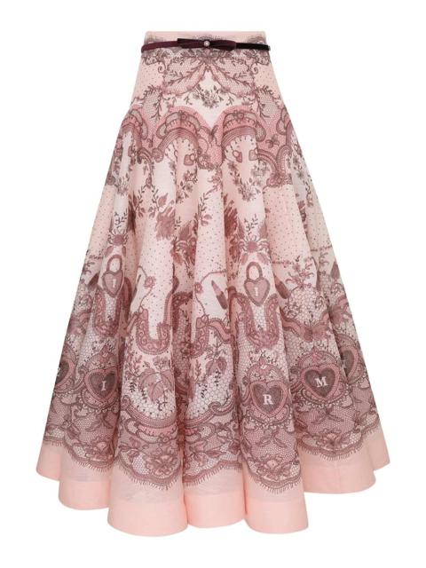 Zimmermann CRUSH FLARED MIDI SKIRT