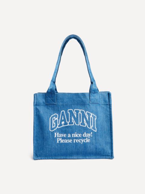 GANNI Large Easy Shopper Denim Bag