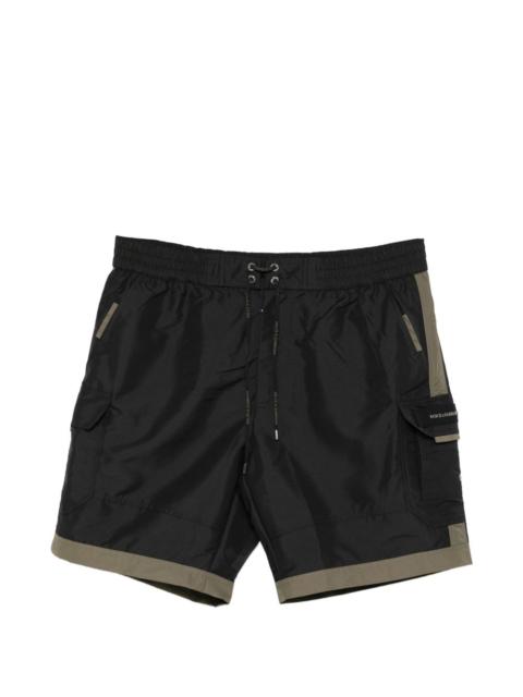 Dolce & Gabbana zip-fastening logo-detail swim shorts