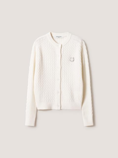 Maison Kitsuné FOX HEAD CABLE KNIT CARDIGAN