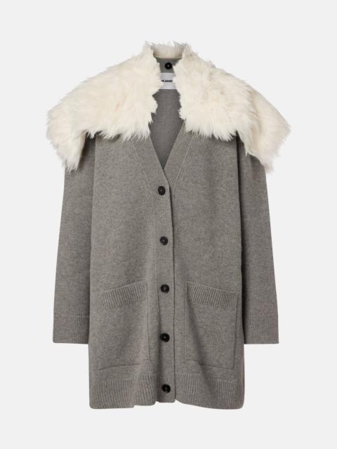 Jil Sander Wool, cotton, and cashmere-blend cardigan