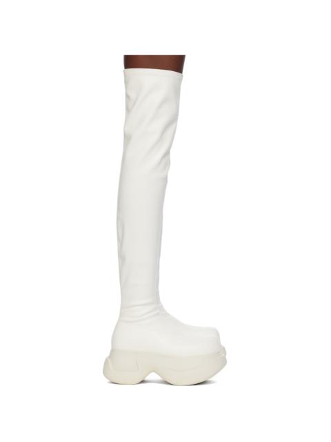 Marni Off-White Chunky Stretch Boots