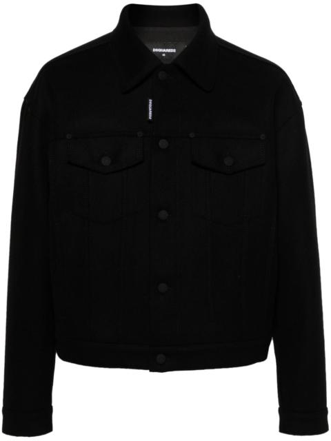 DSQUARED2 oversized-collar shirt jacket