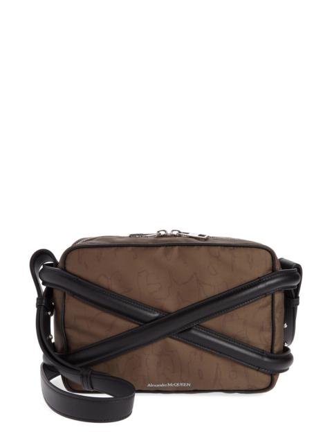 The Harness Textile & Faux Leather Camera Bag in Khaki/Black