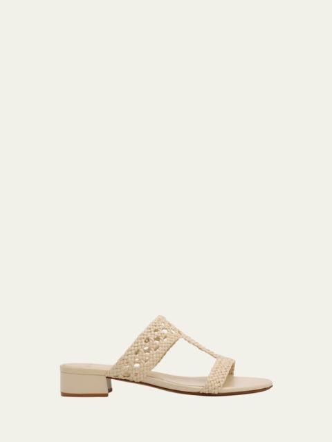 ALEXANDRE BIRMAN 30mm Braided Leather Block-Heel Sandals