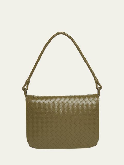 Bottega Veneta Men's Swing Small Intrecciato Leather Crossbody Bag