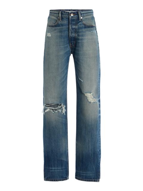 RÙADH The Agnes Rigid Mid-Rise Jeans blue