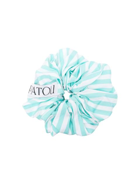 PATOU Large Patou striped cotton scrunchie