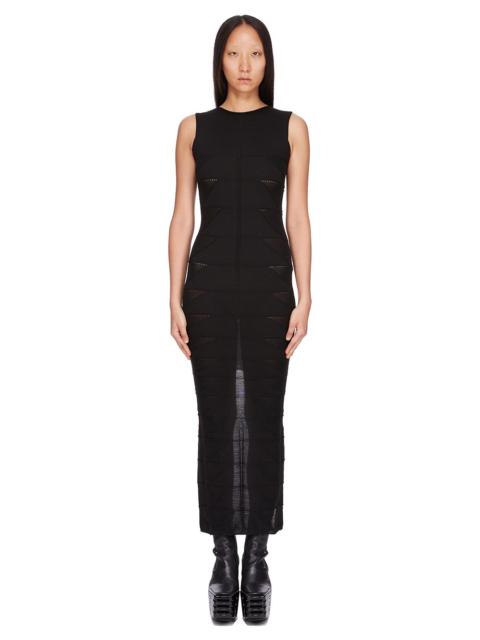 Rick Owens geometric-knit sleeveless maxi dress