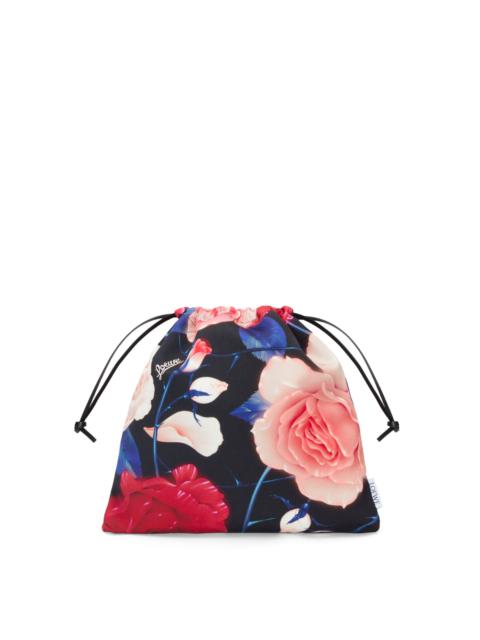 Loewe Roses drawstring pouch in canvas