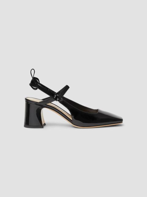 FENDI Women's Colibrì Quadra Patent Leather 65MM Slingback Pumps - Deep Black