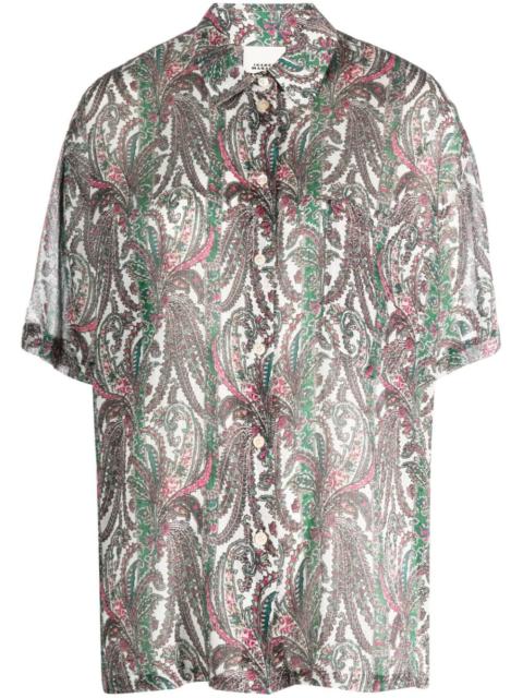 Isabel Marant Bilya oversized paisley-print shirt