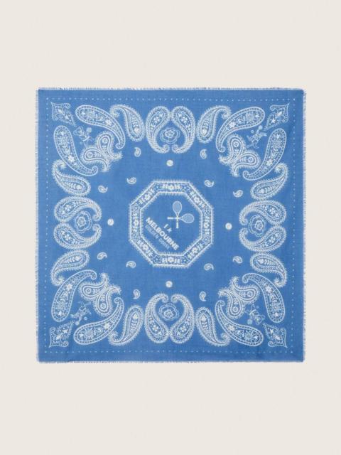 Golden Goose Tennis-inspired LTD paisley scarf with ‘I love Melbourne’ print
