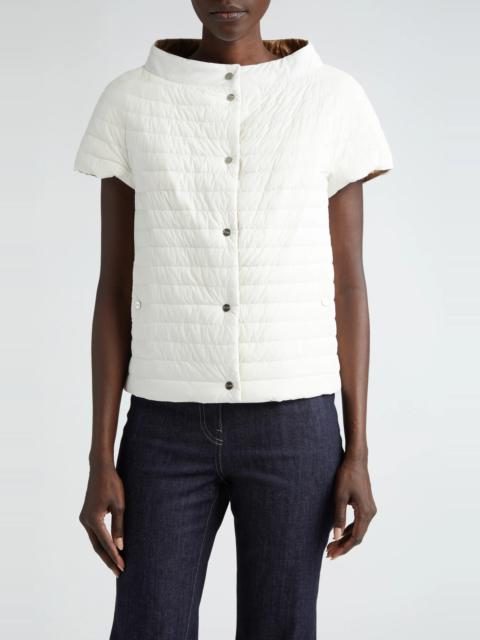 Herno Ecoage Ultralight Reversible Water Repellent Short Sleeve Down Puffer Jacket