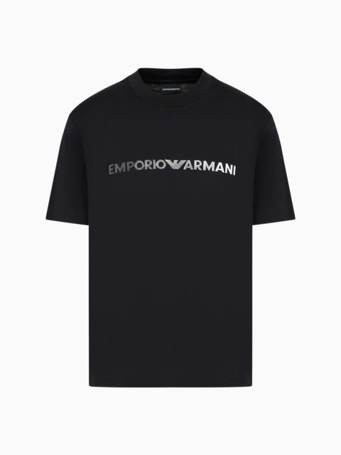 EMPORIO ARMANI Pima jersey T-shirt with logo embroidery