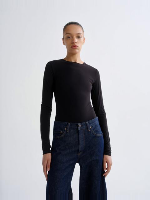 AGOLDE AURA LONG SLEEVE BODYSUIT IN BLACK