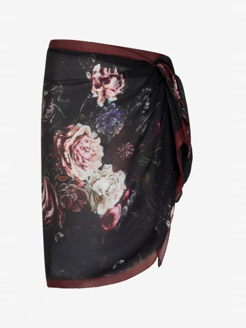 Roberto Cavalli Scarf With Fiammingo Flowers Print