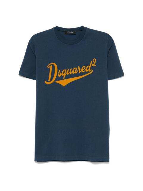logo-flocked T-shirt