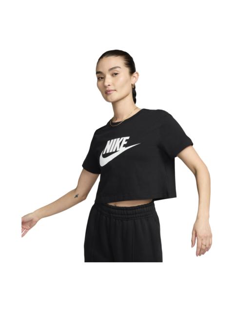 Nike (WMNS) Nike Sportswear Essential Short Casual Crew Neck Short Sleeve T-Shirt Black BV6176-010