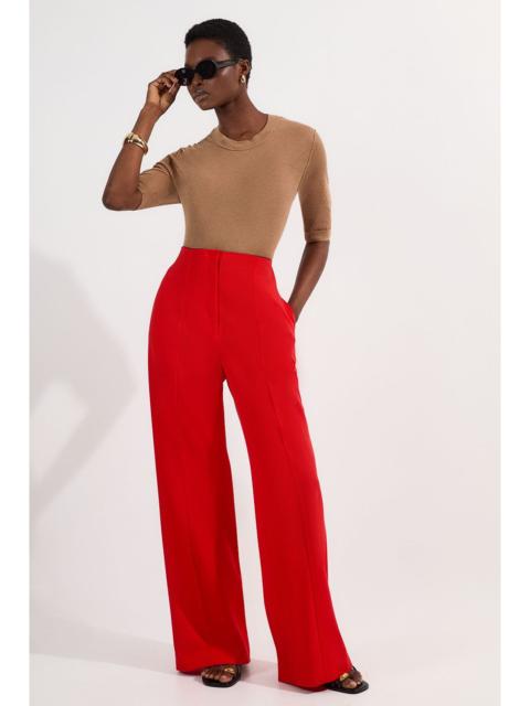 KAREN MILLEN Tailored Drape High Waist Wide Leg Trousers