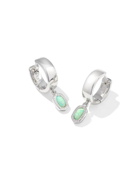 KENDRA SCOTT Mini Ellie Silver Wide Huggie Earrings