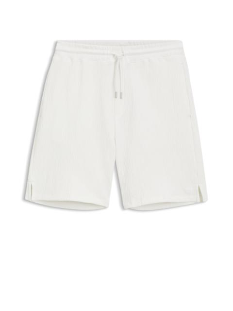 HUGO STRETCH-COTTON SHORTS WITH CREASED EFFECT