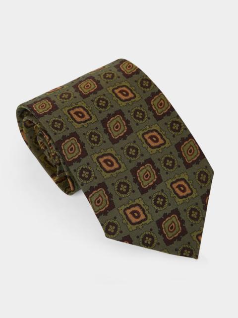 TODD SNYDER Italian Wool-Silk Medallion Tie