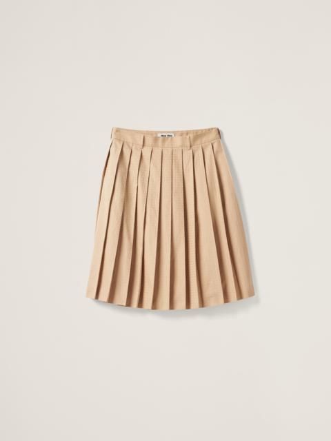 Miu Miu Miu Miu jacquard poplin skirt