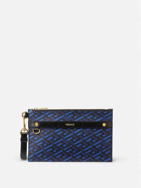 VERSACE La Greca Signature medium pouch