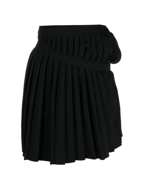 MM6 Maison Margiela asymmetric pleated miniskirt