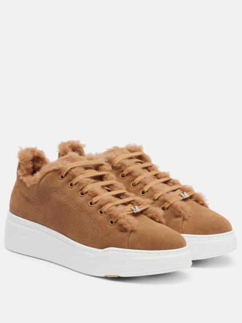 Max Mara TMaxi suede platform sneakers