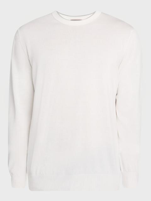 Canali Men's Cotton Tipped Crewneck Sweater