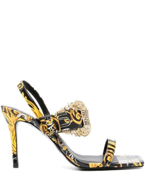 baroque-print 90mm square-toe sandals