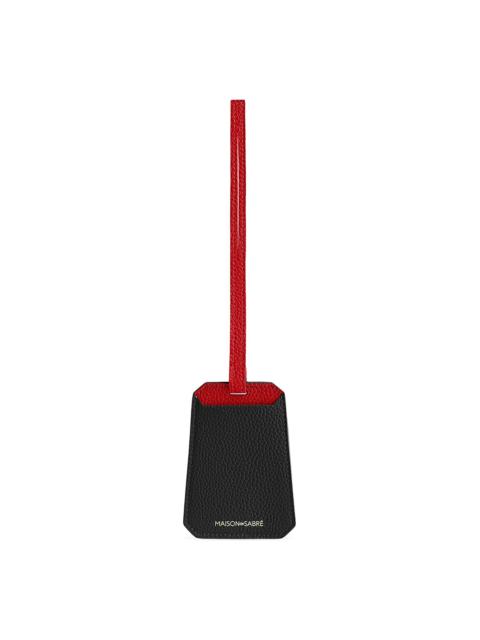 MAISON de SABRÉ Leather Luggage Tag - Rouge Noir
