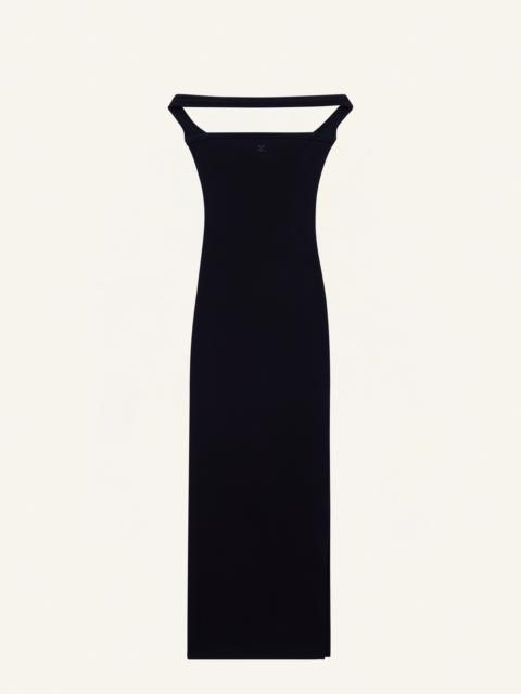 courrèges HYPERBOLE 90'S RIB LONG DRESS