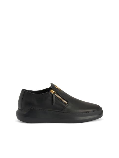 Conley Zip leather loafers