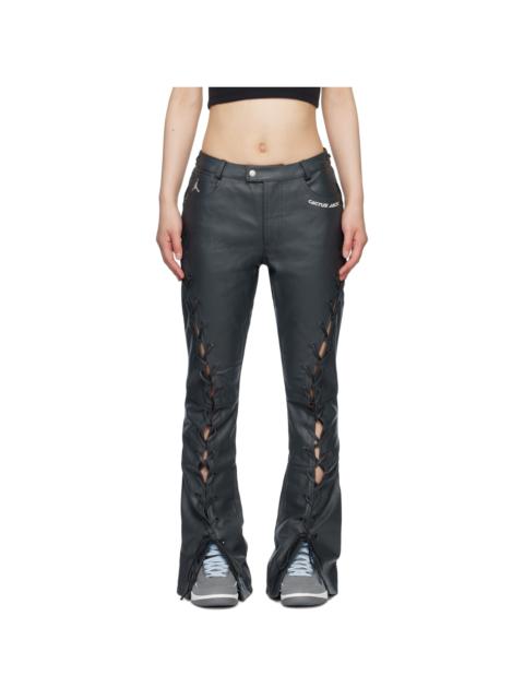 Jordan Black Travis Scott Edition Leather Pants