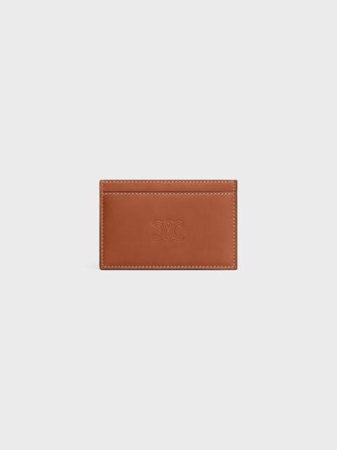 CELINE Card holder in Natural calfskin with triomphe embossed