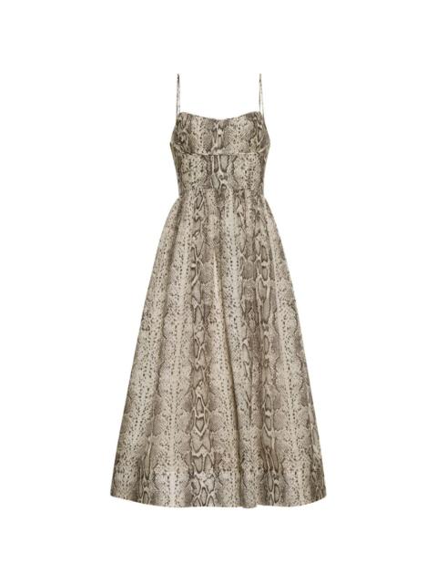Cara Cara Alba snake-print midi dress