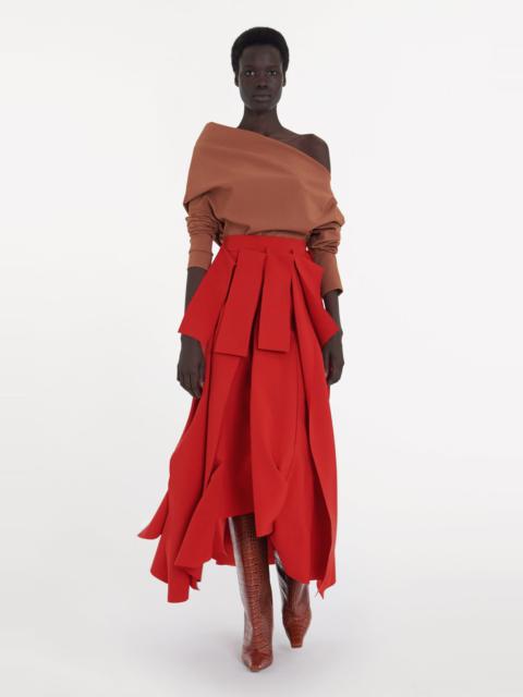 A.W.A.K.E. MODE MULTIPLE ASYMMETRIC PANELS SKIRT RED