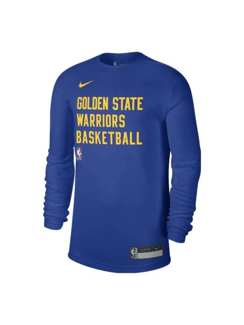 Nike Nike x NBA Dri-FIT Golden State Warriors Training Long Sleeve T-shirt 'Blue' FD9949-495